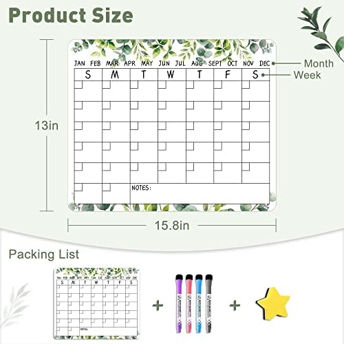 Calendário magnético acrílico para geladeira - Organize sua vida com uma placa de apradeira de acrílico para geladeira, fácil