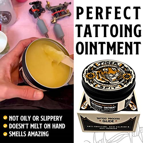 Tigre Spit Tattooing Balm, Balm de tatuagens profissionais para tatuagens artistas, bálsamo de tatuagem vegana para