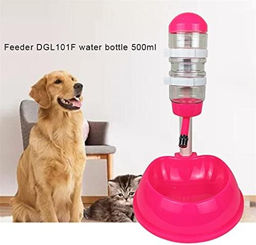 Wxbdd Pet Dog Water Dispensador alimento alimento alimentador de prato garrafa de água elevável bebedora automática bebedora