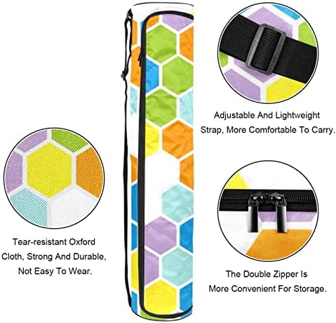 Azul amarelo branco laranja laranja geométrica hexagon saco de transportador de tape