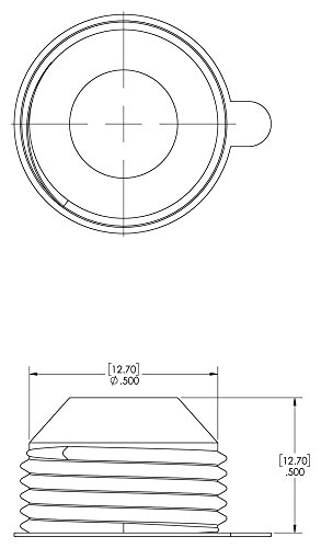 Capluga de máscara resistente à temperatura, plugue de rosca externa flexível. HETV-5, PVC, para preencher o tamanho