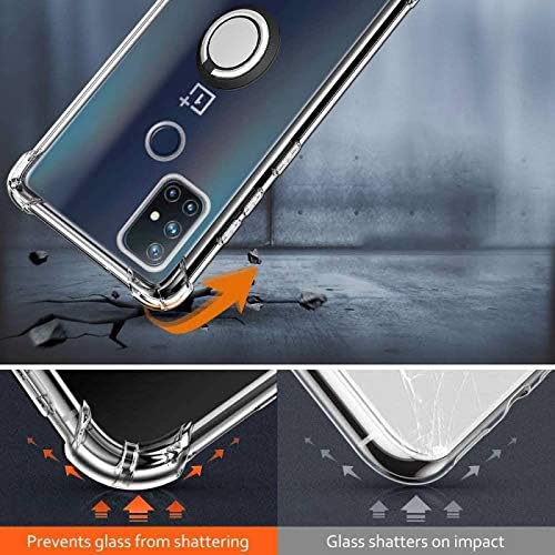 Para o estojo OnePlus N10 com protetor de tela de vidro temperado Tampa de telefone protetora à prova de choques macios com