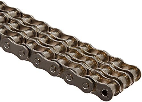 Tsubaki 35-3R100 Ansi Chain Roller, fita tripla, rebitada, aço carbono, polegada, #35 ANSI No., pitch de 3/8 , diâmetro do rolo de 0,200, largura de rolo de 0,188 , 100 pés de comprimento, 100 pés