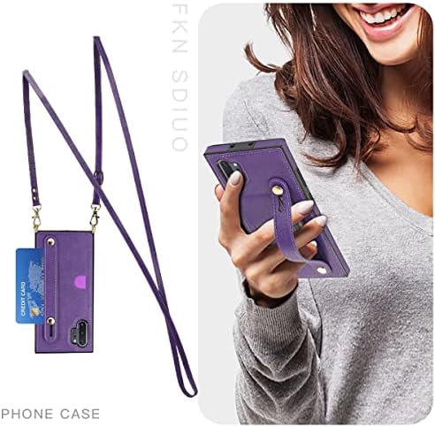 Caso de cordão longo destacável de Ysnzaq para Samsung Galaxy Note10+ 6.8 , Cruzbody Ajustável Correia com tampa de telefone