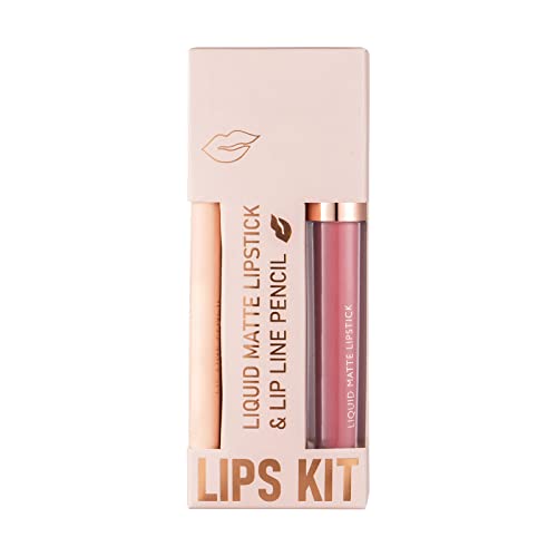 Lip Gloss non stick copo lipliner combinação de lipliner conjunto de veludo lipliner de veludo lipliner integrado à prova d'água e durável Lip Lip Lip Mapheup