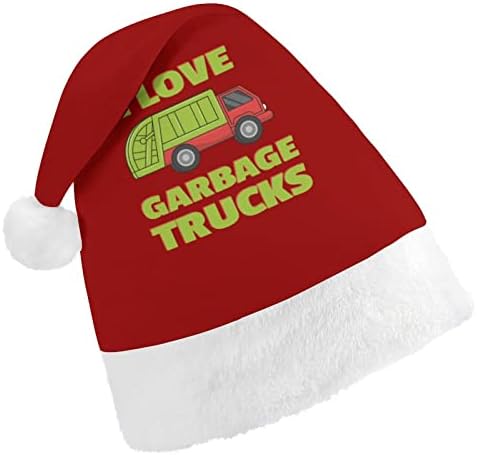 Eu amo caminhões de lixo chapéu de natal macush food bap gainenie para a festa festiva do ano novo de natal