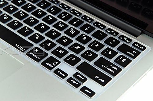 Kuzzy - Capa de teclado em linguagem árabe para MacBook Pro 13 15 17 Silicone Skin para iMac e MacBook Air 13 - Árabe/Inglês - Vermelho