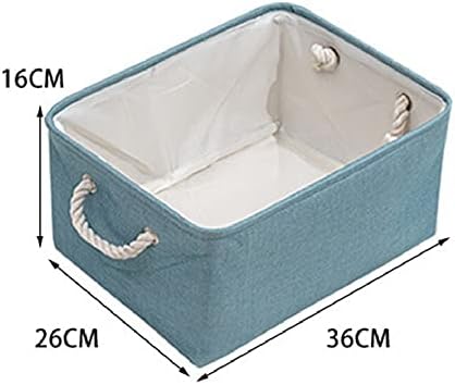 WSZJJ cesta de armazenamento de tecido dobrável, cesta de bolsas de brinquedo, armazenamento com alça, cesta de armazenamento de roupas