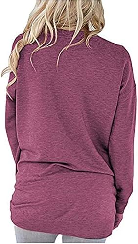 Moletom de manga longa feminina V Neck Half Zip Up Pullover Star Padrão