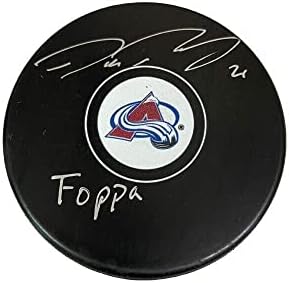 Peter Forsberg assinou o Colorado Avalanche Puck - FOPPA - Pucks autografados da NHL