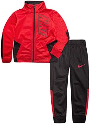 Nike Kids Baby Boy's Color Block Full Zip Hoodie e Pants de corredor Conjunto de faixas de duas peças