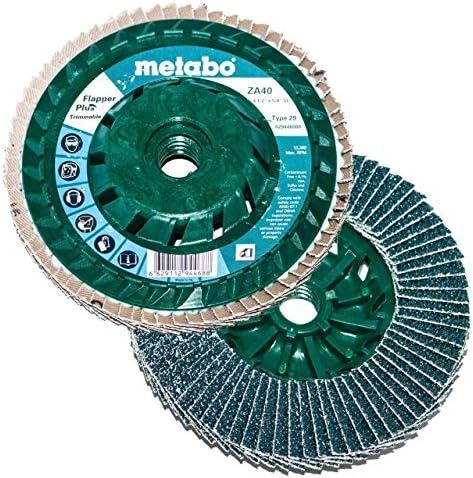 Metabo 629454000 6 x 5/8 - 11 flapper Plus Abrasivos aparáveis ​​Discos 80 Grit, 5 pacote