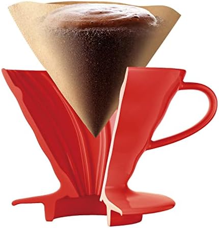 Hario vdcr-01r v60 gotejamento de café transparente 01 gotejamento de café vermelho cerâmica para 1-2 xícaras