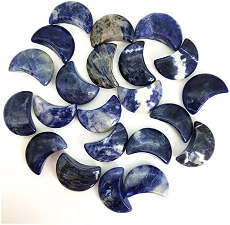 Seewoode ag216 1pc natural azul sodalite lua em forma de cristal cura cura cura chakra cálculos naturais polidos e minerais