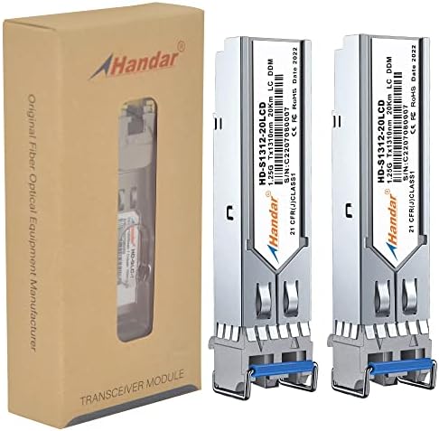 1.25g transceptor SFP 1000Base-LX, Handar 1310nm 1000m SMF, até 10 km, para Cisco Glc-LH-SMD, Meraki MA-SFP-1GB-LX10, UBICI .