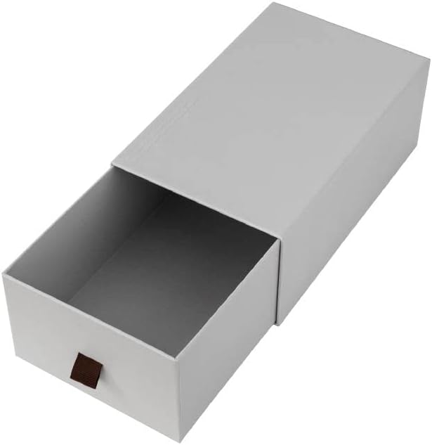 Cabeça GRS-SB2 Caixa de presente, 4,6 x 3,0 x 7,5 polegadas, cinza, 4 peças, estilo acinzentado, caixa adesiva, manga, simples