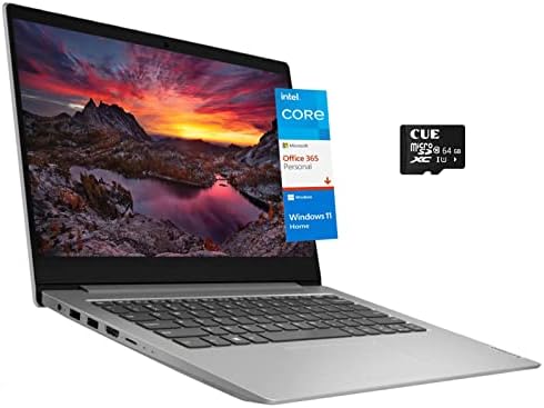 Lenovo 2023 mais recente Laptop para estudantes de 14 polegadas, Intel Pentium Silver N5030 4 núcleos, até 3,1 GHz, 4 GB de RAM,