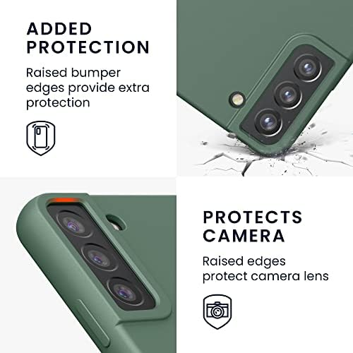 Caixa de silicone Kwmobile TPU compatível com Samsung Galaxy S22 Plus - Case Slim Telefone com acabamento suave - Forest