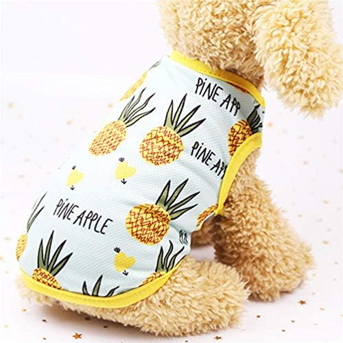 Floralby Pineapple Print Puppy Dog Summer Vestre Small Dogs Cat Apparel Roupos
