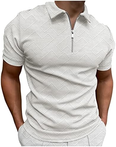 Camisas de pólo de moda masculina camisetas casuais de manga curta camisetas de bloqueio colorido de algodão pólo