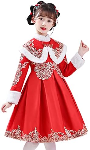 Crianças crianças meninas bebês filhos de fada hanfu vestidos para calendário chinês Ano Novo Roupa de Páscoa Lined Baby Girl Girl