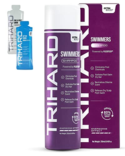 Trihard Swimmers Shampoo Extra Boost | Removendo efeitos negativos de cloro e água dura | Shampoo de natação especializado