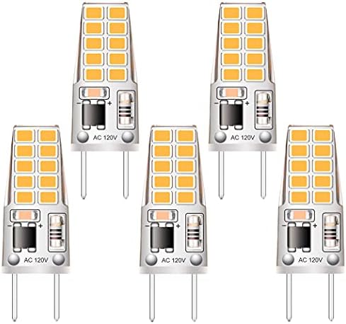 Kapata 5 pacote g8 lâmpada led lâmpada branca macia 2700k 120V 3W