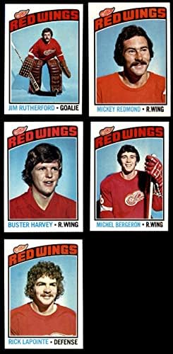 1976-77 Topps Detroit Red Wings perto da equipe set Detroit Red Wings Ex/Mt+ Red Wings