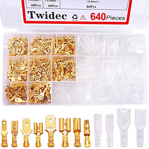 Twidec/Wire Terminal Crimping Parnegs 26-16 amg ferramentas de crimpagem e 1000pcs 2.8/3.9/4,8/6,3mm Splice Quick Splice
