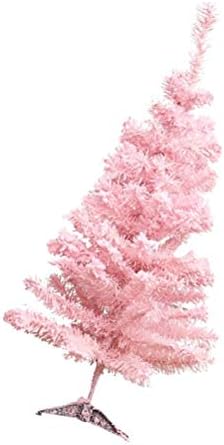 ABAODAM Árvore de Natal Rosa Árvore de Natal Decoração Adorável Flocking Tree Decoração de Natal de 90 cm de cedro rosa