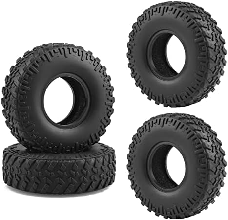 AceKeeps 4pcs 1.0 pneus de rastreador RC 1/24 Micro Rubber pneus 53 * 17,5 mm para SCX24 FCX24 AX24 RC CRAWLER