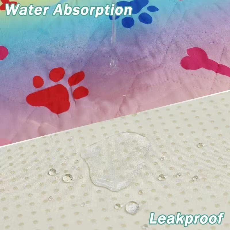 Victree Washable Dog Reutilable Pad Pad para cães - Treinando Puppy Pad Potty Buddy - Non Slip Water impermeabilizada Crata de