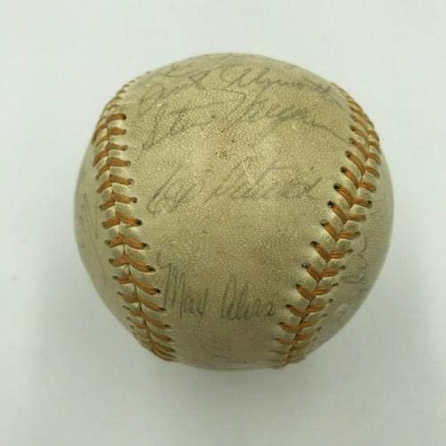 1969 A equipe de Cleveland Indians assinou autografada na Liga Americana de beisebol - beisebol autografado
