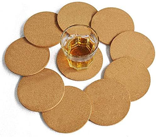 30 Pack Cork Drink Coasters Blank Reutilable Reutilable absorvente Eco-amigável Projeto DIY Tile Craft Board Restaurant Cafe Supplies e Acessórios