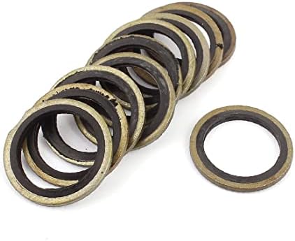 X-Dree 10pcs 20mmx28mm Anel de vedação de óleo de anel de borracha de borracha anel de vedação (10 unids 20mmx28mm Anillo de Metal Resistente de Goma Anillo Sellador de Aceite