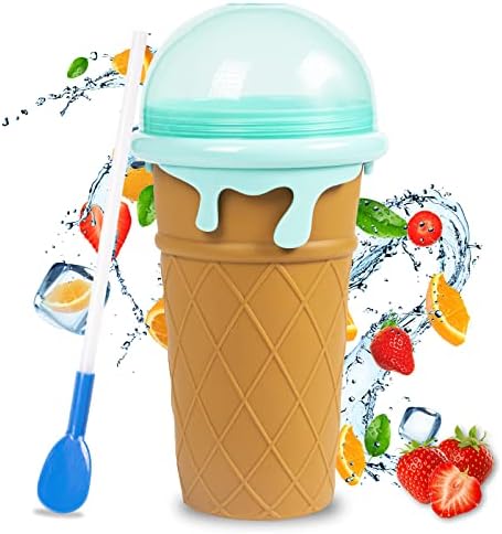 Suu66®®sushie Copo, Tik Tik Tok Slushy Maker Frozen Magic Squeeze Cup, Fast Slighy e Smoothie, mais adequado para DIY lamacento para adultos e crianças