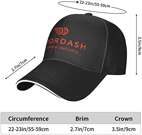 Sun Caps Chapéu de pesca DoorDash Women Snapback Hat Dad Hat's Ajuste Pai Hat Unisisex
