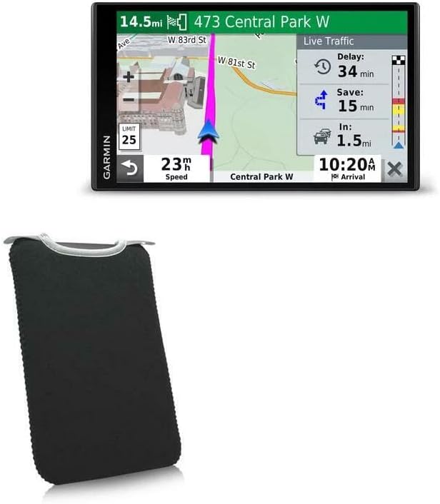 Caixa de ondas de caixa compatível com Garmin Drivesmart 65 - Menina Slips, Soft Slim Neoprene Tampa da caixa de proteção para