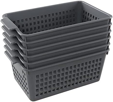 Ortodayes 6 pacotes pequenas cestas de armazenamento caixas, cestas de organizador de plástico para o escritório do