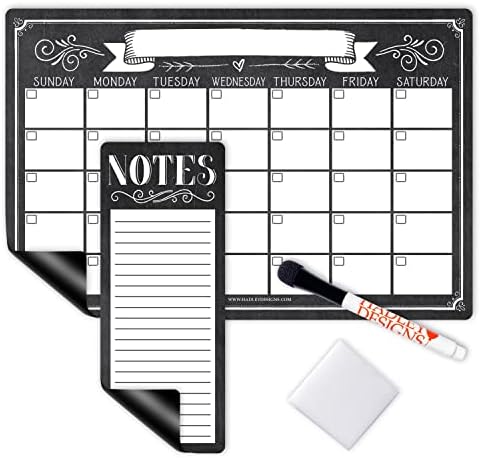 1 calendário de mesa grande rústico 2023-2024 calendário Planch de calendário 1 Planejador de refeições semanal magnético, 1
