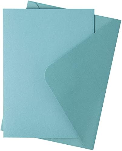 SIZZix Surfacez-Card & Envelope Pack, A6, Peppermint, 10pk, 665442, tamanho único, multicolor