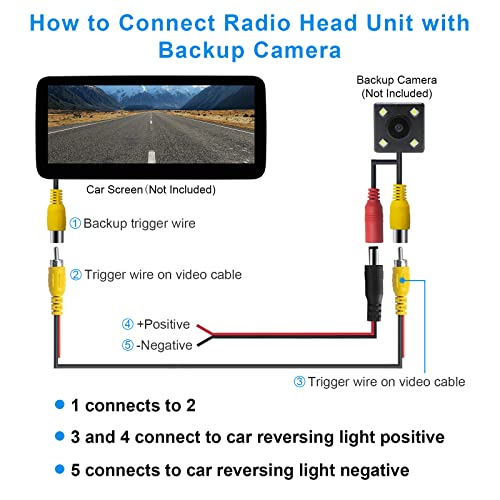 Weuaste Professional atualizou o cabo de vídeo RCA de blindagem dupla para monitor e backup, conexão da câmera de