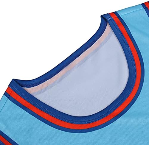 Jerseys de basquete masculino de filmes espaciais 6 Toon Squad Jersey Uma nova camisa herdada para o presente da festa do