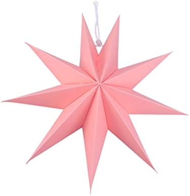 Bestoyard Paper Star Lanterna Lampshade Hanging Christmas Decoração de Natal Pentagrama 3d Star Festival de aniversário