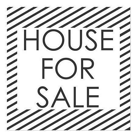 CGSignLab | Janela House for Sale -Stripes White se apega | 8 x8