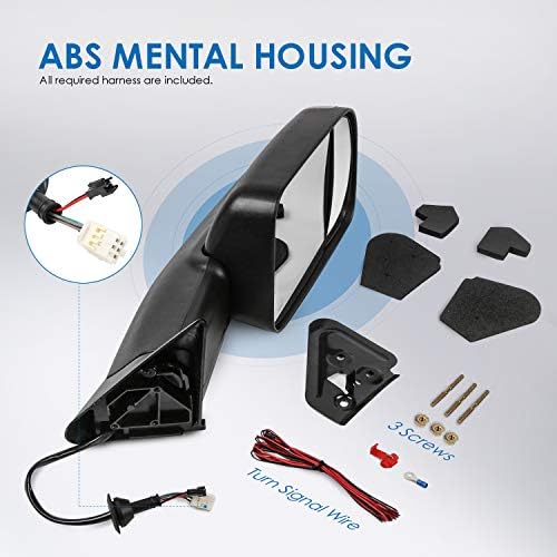 MostPlus Towing Mirror Compatível para 1998-2002 Dodge Ram 1500 2500 3500 Espelho aquecido com LED com luz de volta