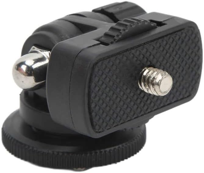 Hot Shoe Monitor Ajuste Montante de 180 graus Mini Ball Head com adaptador de sapato frio 1/4in parafuso para câmera SLR