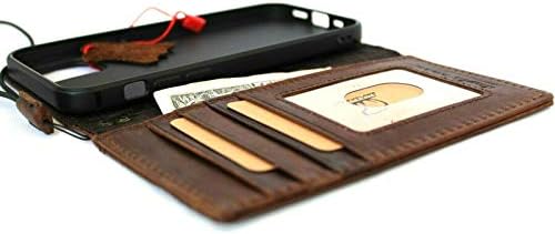 JAFO Genuine Soft Classic Leather Case para iPhone 12 Pro Book Id Window Wallet Wallet Capas artesanais Cards de