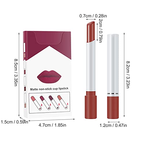 Lipstick de pele de contexto 4 Conjunto polarizado Alteração de batom longo conjunto de veludo-libra de veludo para mulheres hidratante de batom de batom de batom de bato