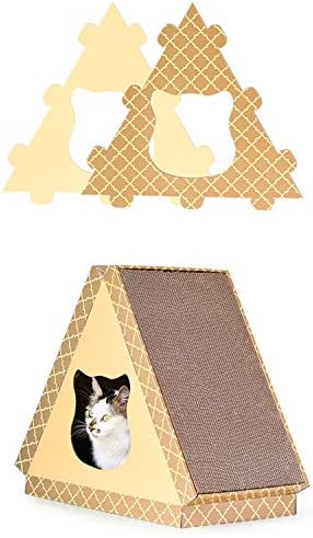 Móveis de gato de amor Four Seasons Triângulo Cato Cato Cato Cato Scratch Board Craw Claw Toy Triangular Cat Litter 47.5x30x47.5cm